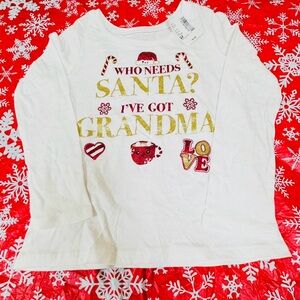 The Children's Place White Shirt with Gold and Red Accents